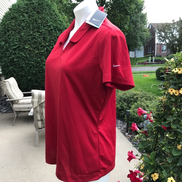 🍄 Nike Golf Red Dri-Fit Polo Shirt - Picture 3 of 8